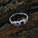Multi Stone quarter Japanese 92.5 Silver multicolor Gemstone Delicate Trendy Ring Jewelry