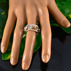 Multi Stone multiple Russian Silver multicolor Gemstone Mid weight Bubble Band Jewellery