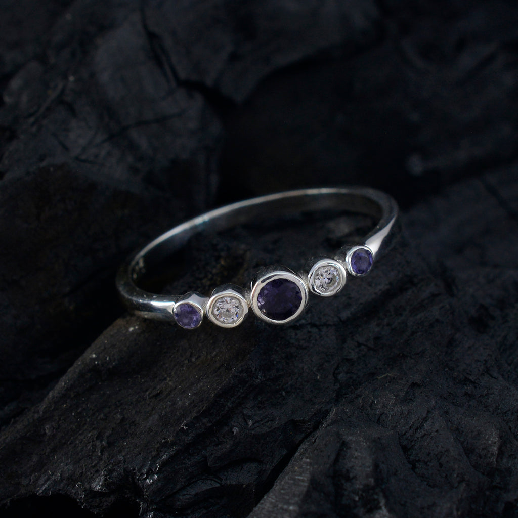 Multi Stone Penta Turkish 92.5 Silver multicolor Gems Elegant  Romantic Ring Jewellery