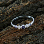 Multi Stone Penta Turkish 92.5 Silver multicolor Gems Elegant  Romantic Ring Jewellery