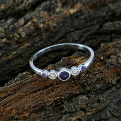 Multi Stone Penta Turkish 92.5 Silver multicolor Gems Elegant  Romantic Ring Jewellery