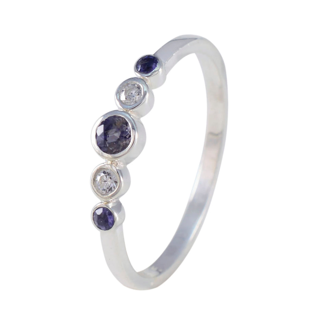 Multi Stone Penta Turkish 92.5 Silver multicolor Gems Elegant  Romantic Ring Jewellery
