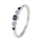 Multi Stone Penta Turkish 92.5 Silver multicolor Gems Elegant  Romantic Ring Jewellery