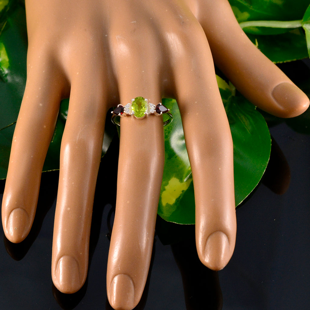 Multi Stone Trilogy Turkish 92.5 Silver multicolor Gemstones Delicate Abstract Ring Jewellery