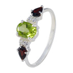 Multi Stone Trilogy Turkish 92.5 Silver multicolor Gemstones Delicate Abstract Ring Jewellery
