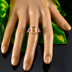 Multi Stone Trilogy German 925 Sterling Silver multicolor Gems Featherlight Boho Ring Jewelry