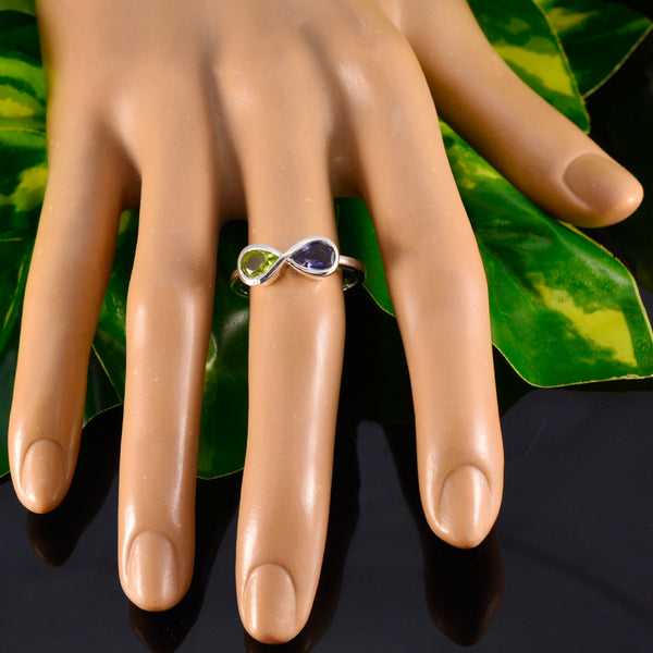 Multi Stone Toi et Moi Korean Silver multicolor Gems Dainty Feminine Ring Jewellery
