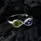 Multi Stone Toi et Moi Korean Silver multicolor Gems Dainty Feminine Ring Jewellery