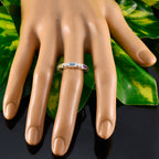 Multi Stone quarter Japanese 925 Sterling Silver multicolor Gemstones Dainty Trendy Band Jewellery