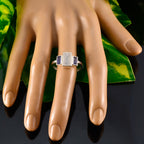 Multi Stone Trilogy Indian Silver multicolor Gemstone Featherlight Artisan Ring Jewellery