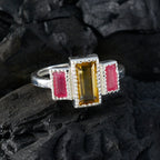 Multi Stone Trilogy Indian Silver multicolor Gemstone Featherlight Artisan Ring Jewellery