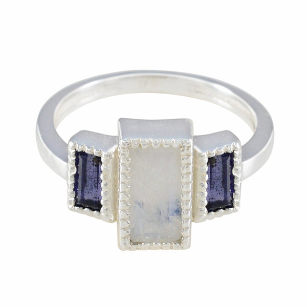 Multi Stone Trilogy Indian Silver multicolor Gemstone Featherlight Artisan Ring Jewellery