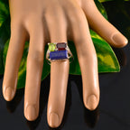 Multi Stone Trilogy Moroccan 92.5 Silver multicolor Gems Classic Trendy Ring Jewelry