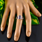 Multi Stone Trilogy African Sterling Silver multicolor Gemstones Featherlight Romantic Ring Jewelry