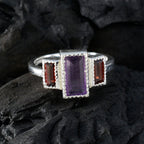 Multi Stone Trilogy African Sterling Silver multicolor Gemstones Featherlight Romantic Ring Jewelry