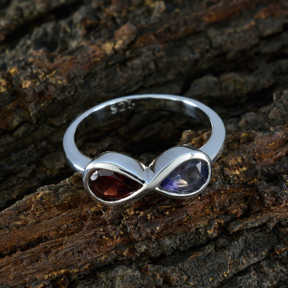 Multi Stone Toi et Moi Turkish 925 Silver multicolor Gemstones Dainty Fairytale Ring Jewellery