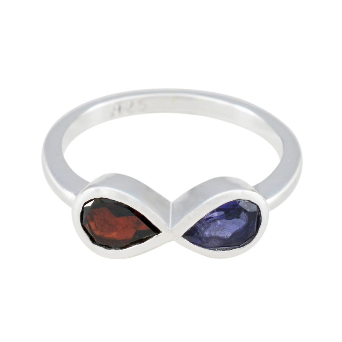 Multi Stone Toi et Moi Turkish 925 Silver multicolor Gemstones Dainty Fairytale Ring Jewellery メイン画像