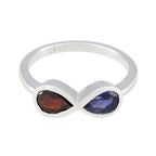 Multi Stone Toi et Moi Turkish 925 Silver multicolor Gemstones Dainty Fairytale Ring Jewellery