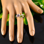 Multi Stone Trilogy African 92.5 Silver multicolor Gemstone Minimal Contemporary Ring Jewellery