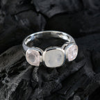 Multi Stone Trilogy Russian 925 Silver multicolor Gems Slim Trendy Ring Jewelry