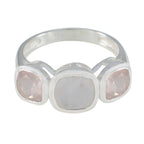 Multi Stone Trilogy Russian 925 Silver multicolor Gems Slim Trendy Ring Jewelry