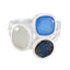 Multi Stone Trilogy Egyptian Silver multicolor Gems Eye catching Cocktail Ring Jewelry