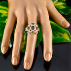Multi Stone Navratna Egyptian Sterling Silver multicolor Gemstone Classic Cocktail Ring Jewelry