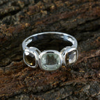 Multi Stone Trilogy Moroccan 92.5 Silver multicolor Gemstone Slim Cultural Ring Jewellery