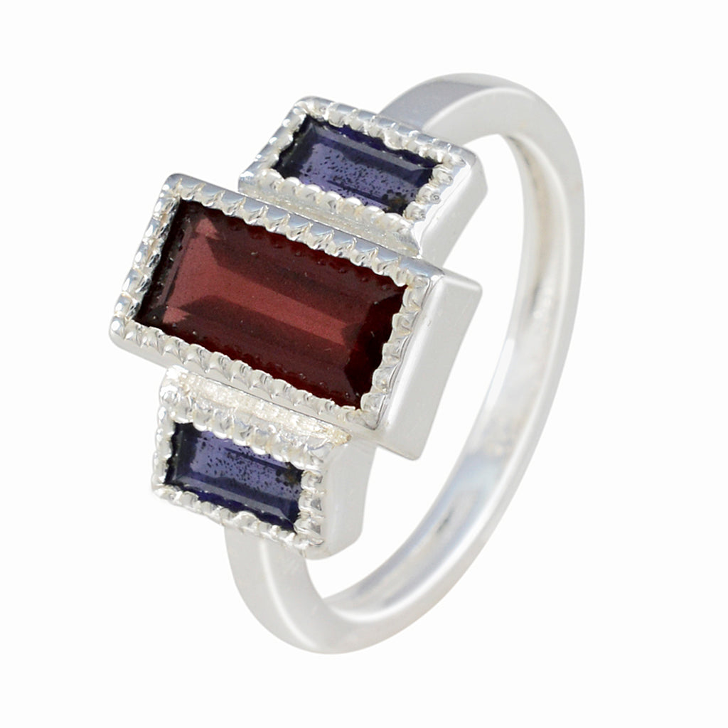 Multi Stone Trilogy Moroccan 92.5 Silver multicolor Gemstone Featherlight Graceful Ring Jewelry