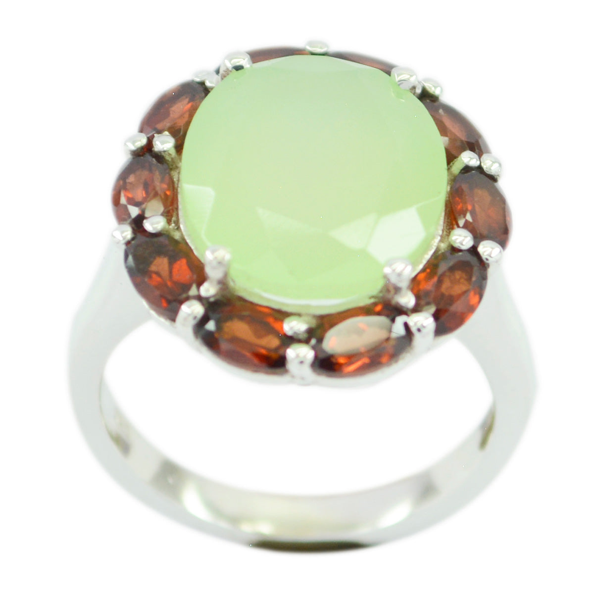 Multi Stone multiple Indian Sterling Silver multicolor Gemstones Eye catching Cocktail Ring Jewellery