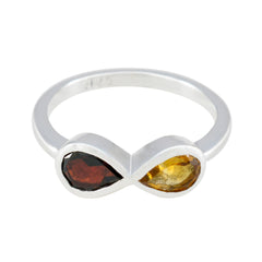 Multi Stone Toi et Moi Korean 925 Sterling Silver multicolor Gemstone Dainty Glamorous Ring Jewellery