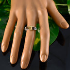 Multi Stone Penta Turkish Silver multicolor Gems Delicate Contemporary Ring Jewellery