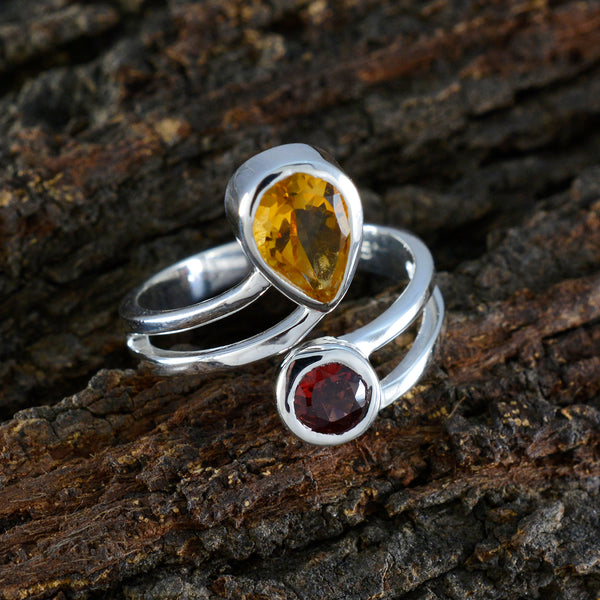 Multi Stone Toi et Moi African 925 Sterling Silver multicolor Gemstone Tiny Glamorous Ring Jewellery