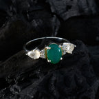 Multi Stone Trilogy American 925 Sterling Silver multicolor Gems Delicate Trendy Ring Jewelry