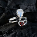 Multi Stone Toi et Moi German 925 Silver multicolor Gemstones Tiny Fairytale Ring Jewellery
