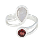 Multi Stone Toi et Moi German 925 Silver multicolor Gemstones Tiny Fairytale Ring Jewellery
