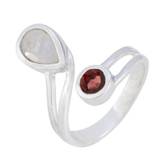 Multi Stone Toi et Moi German 925 Silver multicolor Gemstones Tiny Fairytale Ring Jewellery