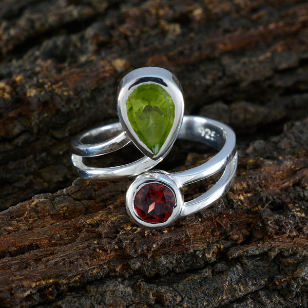 Multi Stone Toi et Moi Indian 92.5 Silver multicolor Gems Tiny Luxurious Ring Jewelry