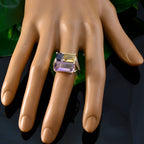 Multi Stone Trilogy Indian 925 Silver multicolor Gemstone Classic Trendy Ring Jewelry