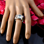 Multi Stone Hexa French Silver multicolor Gemstone Essential  Abstract Band Jewellery