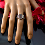 Multi Stone Trilogy German Sterling Silver multicolor Gemstone Featherlight Glamorous Ring Jewellery