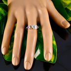 Multi Stone quarter American Silver multicolor Gems Delicate Feminine Ring Jewelry