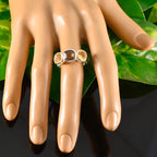 Multi Stone Trilogy Indian 925 Silver multicolor Gemstones Slim Feminine Ring Jewellery