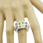 Multi Stone octa Spanish 925 Sterling Silver multicolor Gems Chunky Cocktail Ring Jewellery