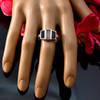 Multi Stone Trilogy Indian Sterling Silver multicolor Gemstone Minimal Contemporary Ring Jewelry