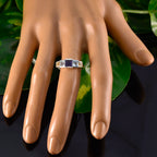 Multi Stone Penta Korean 925 Silver multicolor Gemstones Delicate Trendy Ring Jewellery