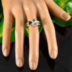 Multi Stone Trilogy French 925 Silver multicolor Gemstones Minimal Boho Ring Jewellery