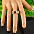 Multi Stone Trilogy African 92.5 Silver multicolor Gems Slim Graceful Ring Jewelry