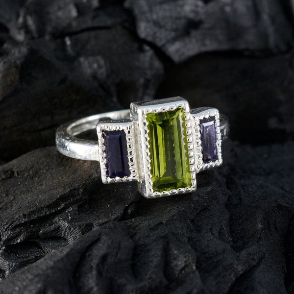 Multi Stone Trilogy African 92.5 Silver multicolor Gems Featherlight Modern Ring Jewellery