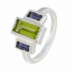 Multi Stone Trilogy African 92.5 Silver multicolor Gems Featherlight Modern Ring Jewellery
